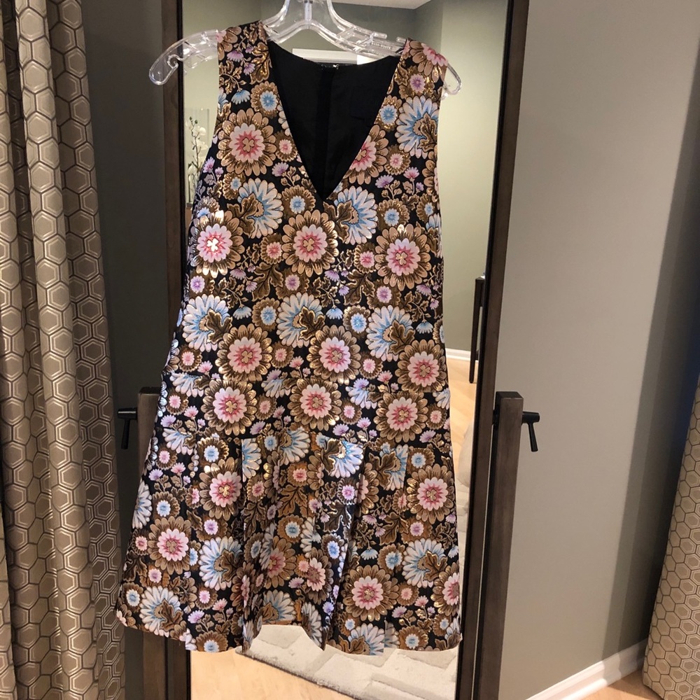 JCrew Collection Gilded Floral Jacquard Dress